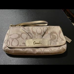 Coach Gold Wristlet
